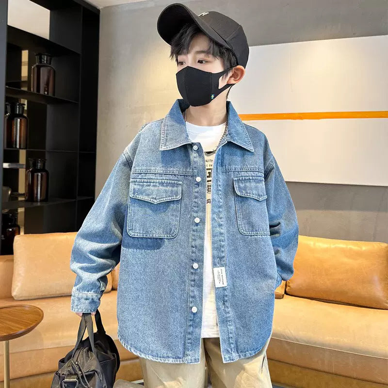 Unisex lässige Denim-Hemdjacke Echo Archiv