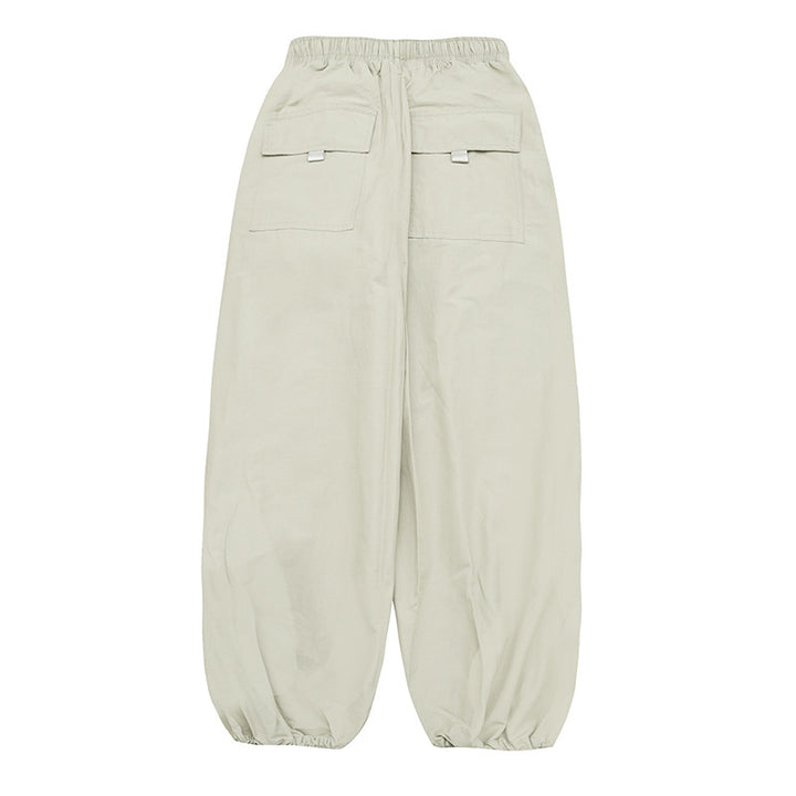 Unisex Weite Harem-Hose mit Kordelzugbund, elastischen Beinabschlüssen und Oversize-Silhouette Echo Archiv