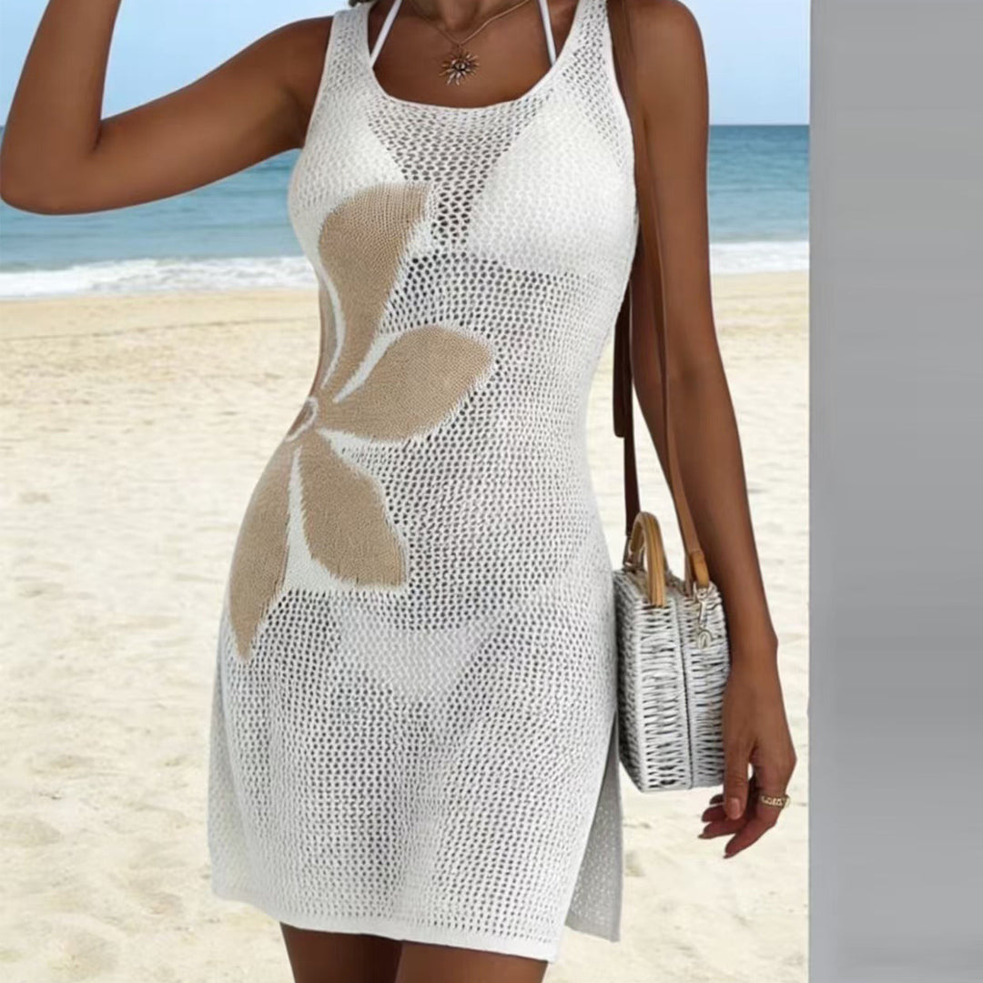 Damen Häkel-Strandkleid mit floralem Muster Echo Archiv