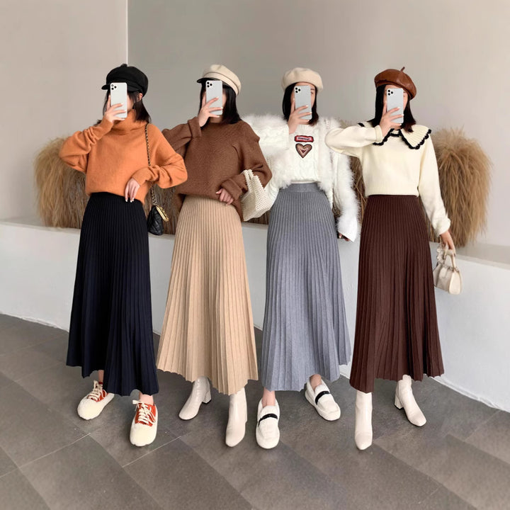 Damen Eleganter Plissee-Rock Echo Archiv
