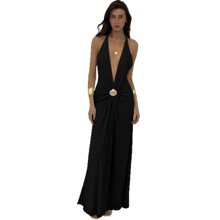 Damen Elegantes Wickelkleid mit tiefem V-Ausschnitt und innovativem Raffungselement Echo Archiv