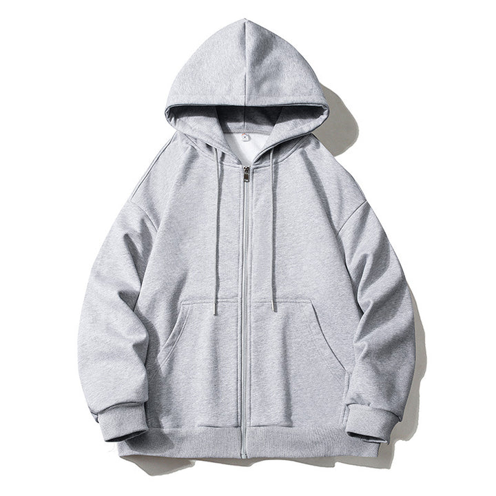 Herren Kapuzensweatjacke mit durchgehendem Reißverschluss, Oversize‑Schnitt und Raglanärmeln Echo Archiv
