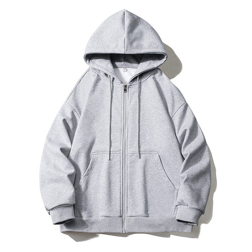 Herren Kapuzensweatjacke mit durchgehendem Reißverschluss, Oversize‑Schnitt und Raglanärmeln Echo Archiv