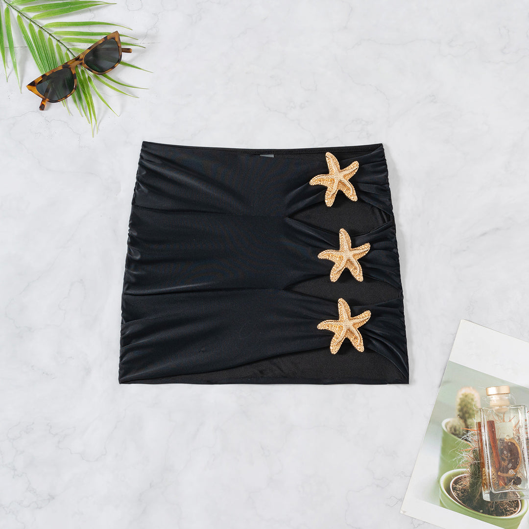 Damen Strandrock mit eleganten Cut-Outs und funkelnden Muschel-Details Echo Archiv
