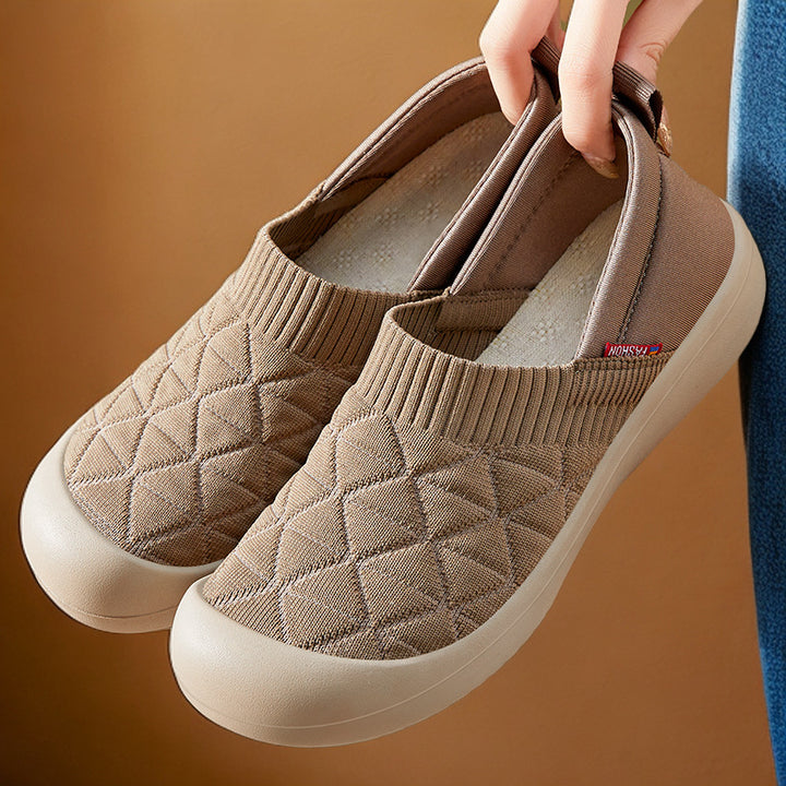 Damen nan gesteppter Komfort-Slipper mit elastischem Sockenkragen und rutschfester Leichtlaufsohle Echo Archiv