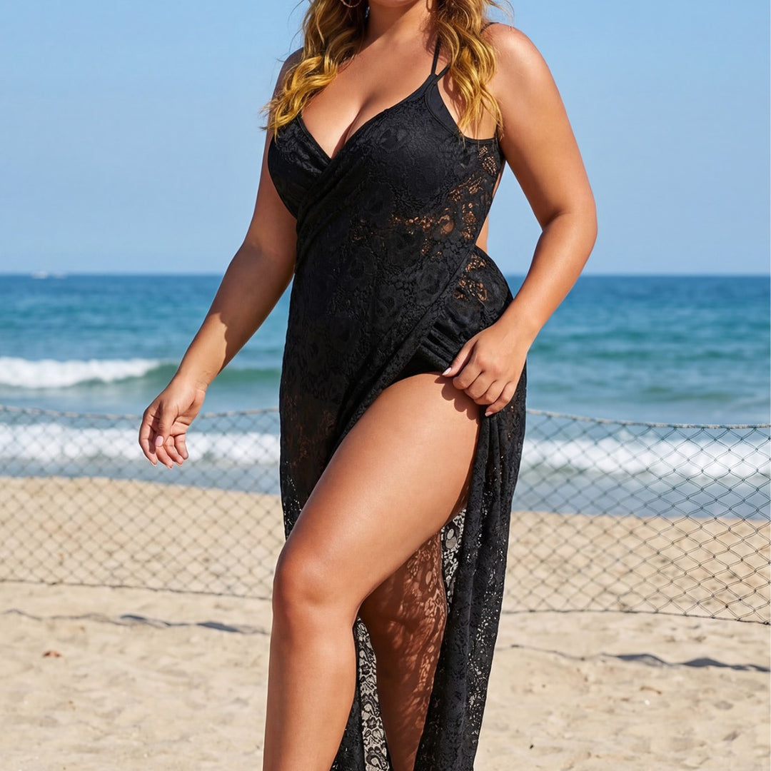 Damen Elegantes transparentes Strandkleid Echo Archiv