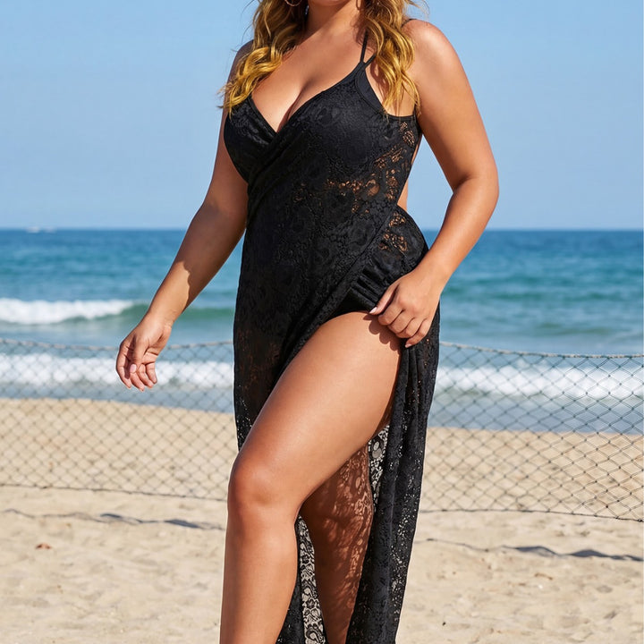 Damen Elegantes transparentes Strandkleid Echo Archiv