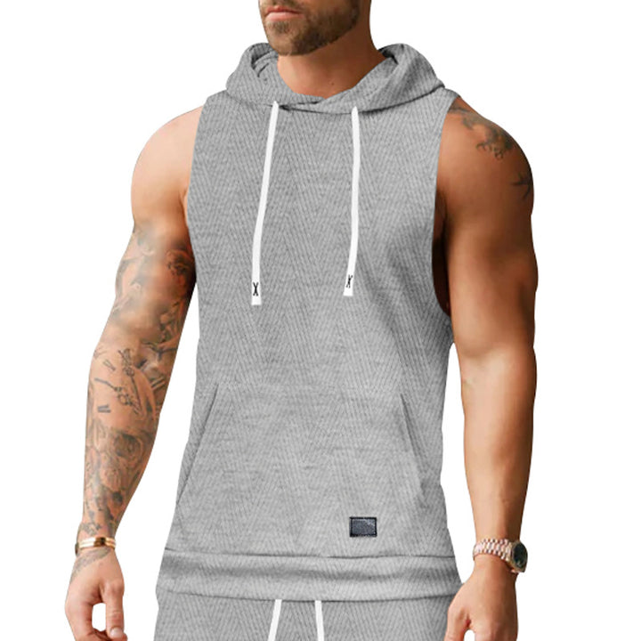Unisex ärmelloses Kapuzenshirt mit Struktur Echoarchiv