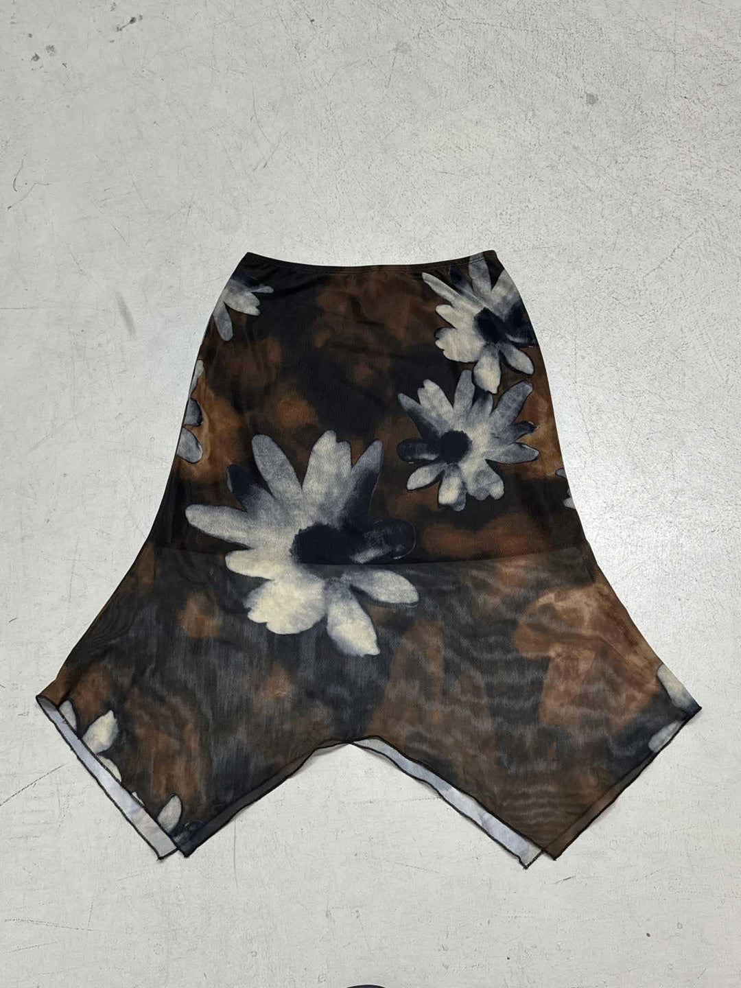 Damen Midi-Rock mit floralem Chiffon-Design Echo Archiv