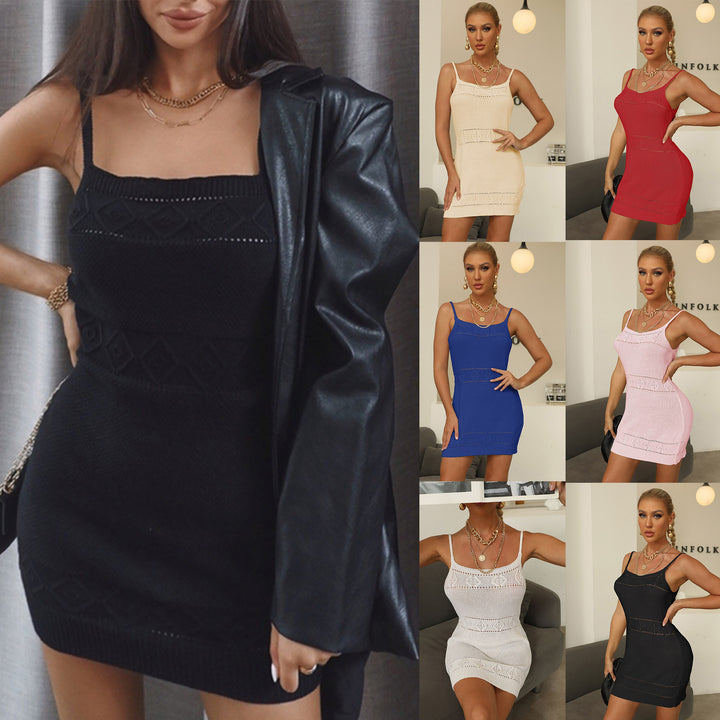 Damen elegantes Strickkleid mit verzierten Details Echo Archiv