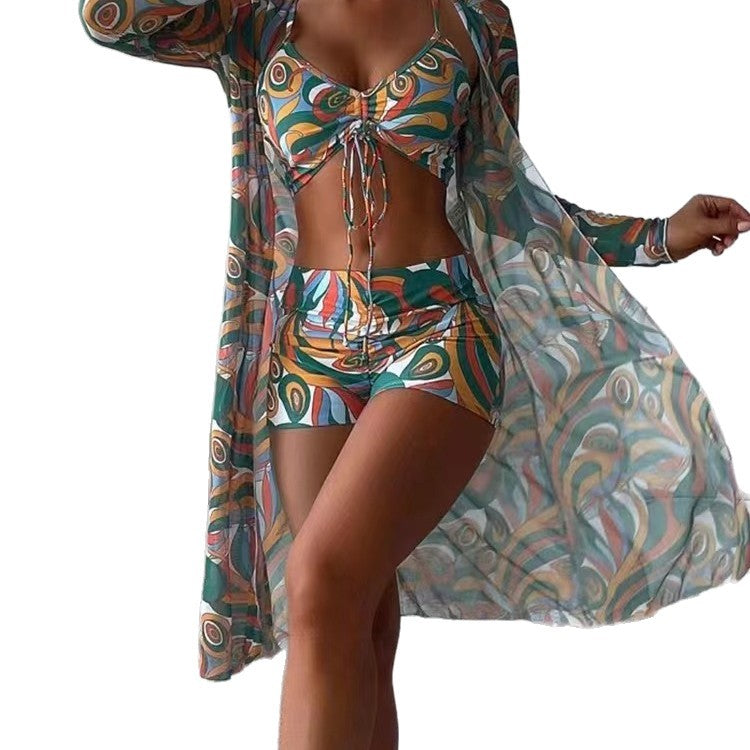 Damen Tankini-Set mit modischem Overshirt Echo Archiv