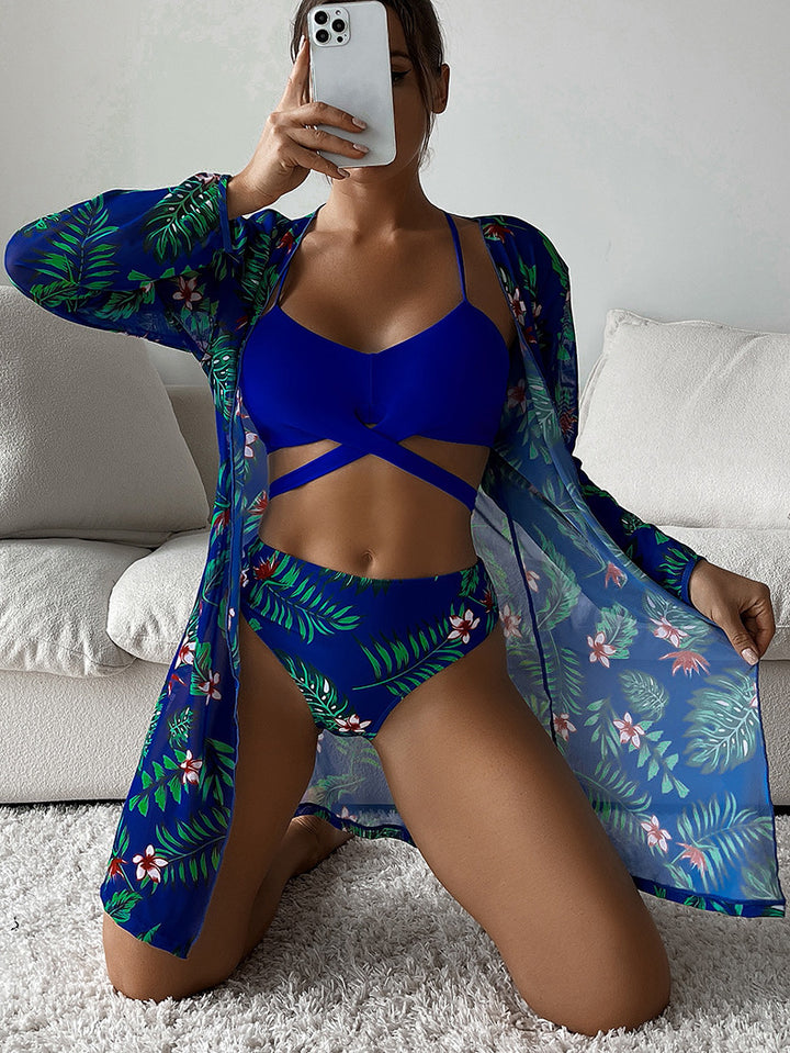 Damen Badeanzug mit floralem Kimono Echo Archiv