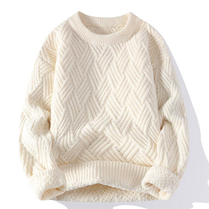 Damen nan grobgestrickter Oversize-Pullover mit Zopfmuster und elastischem Rippbund Echo Archiv