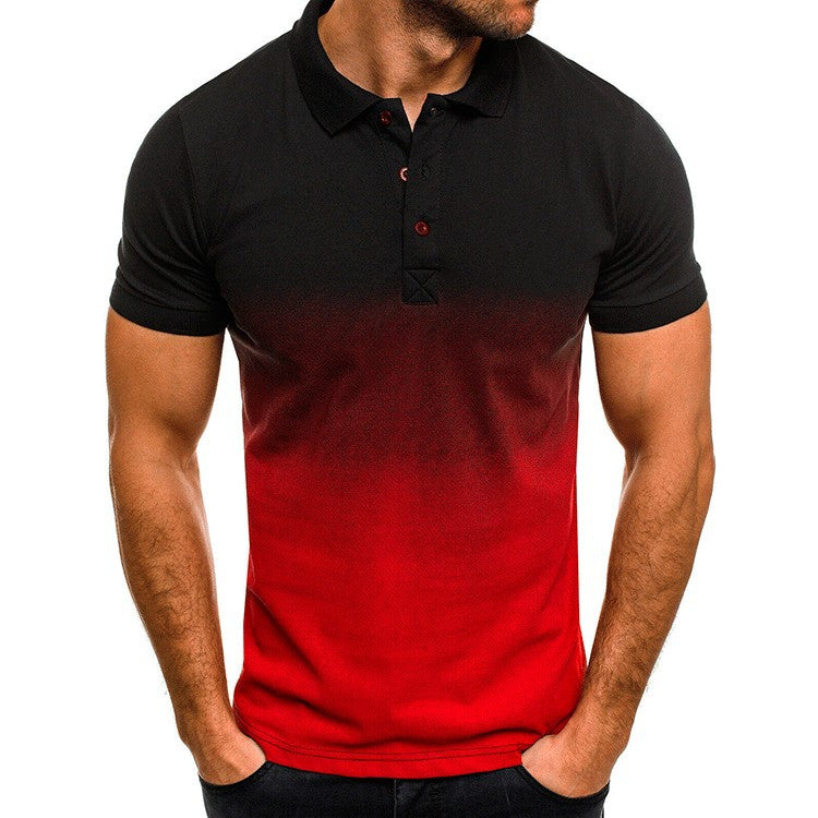 Herren Poloshirt mit modernem Farbverlauf und atmungsaktivem Schnitt Echoarchiv