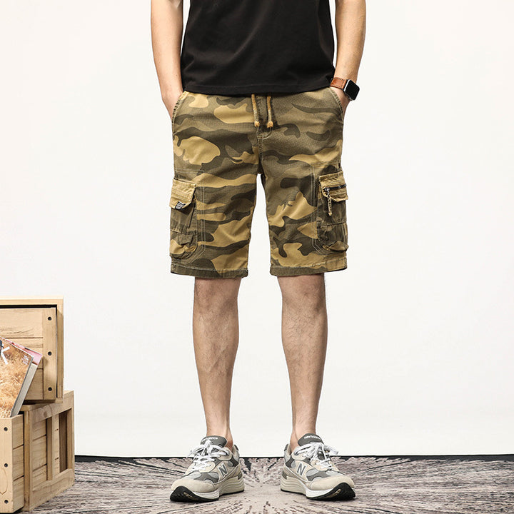 Herren Cargoshorts im lässigen Camouflage-Stil mit verschiedenen Taschen und verstellbarem Bund Echoarchiv