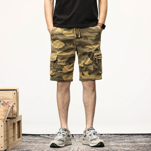 Herren Cargoshorts im lässigen Camouflage-Stil mit verschiedenen Taschen und verstellbarem Bund Echoarchiv