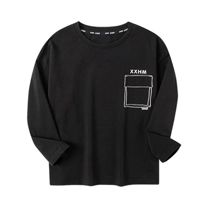 Unisex lässiges langärmliges T-Shirt mit kreativem Druck Echo Archiv