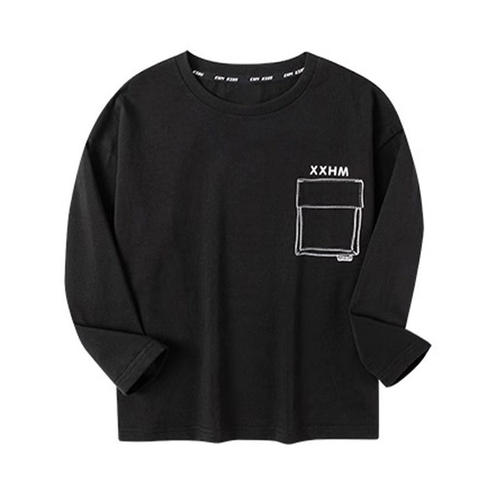 Unisex lässiges langärmliges T-Shirt mit kreativem Druck Echo Archiv