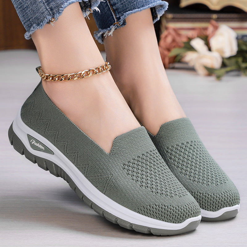 Damen nan nahtloser Strick-Slip-On mit gepolstertem Memory-Fußbett und flexibler Profillaufsohle Echo Archiv