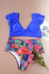 Damen Bikini-Set mit Rüschendesign und hochgeschnittenen Höschen Echo Archiv