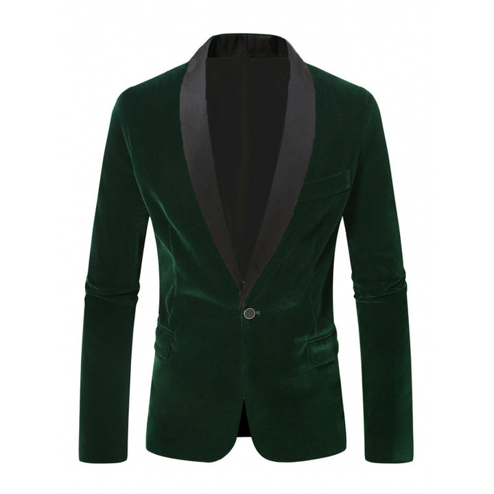Herren Samt Blazer mit elegantem Revers Echoarchiv