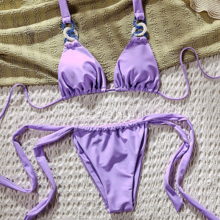 Damen Triangel-Bikini mit luftigen Rüschen und dekorativem Ring Echo Archiv