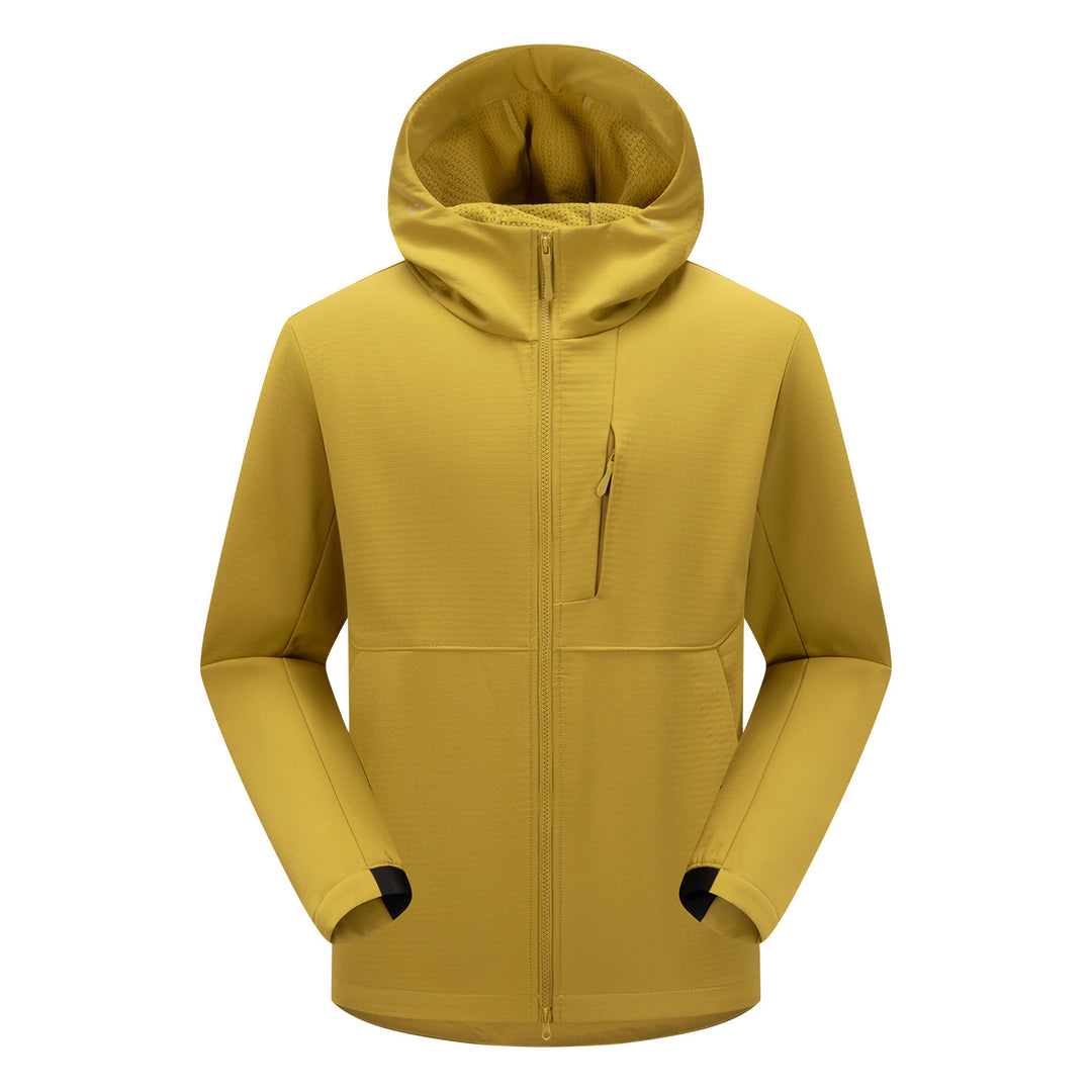 Herren Softshell-Funktionsjacke mit Wattierung, Kapuze & Zwei-Wege-Reißverschluss Echoarchiv