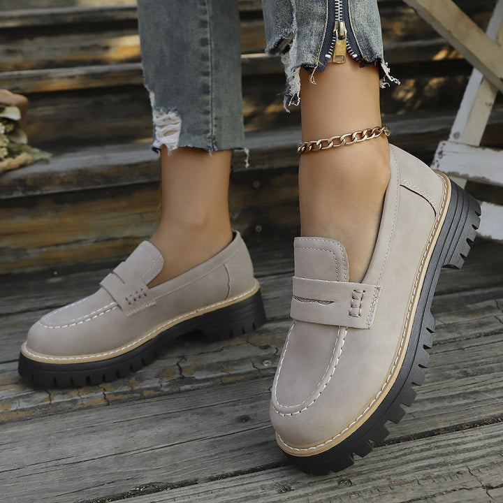 Damen Chunky-Lug-Loafer mit Penny-Riemen und profilierter Gummisohle Echo Archiv