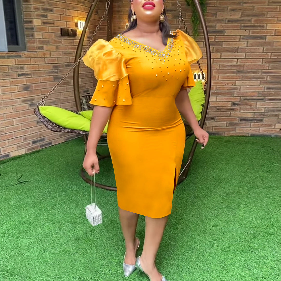 Damen Elegantes Cocktailkleid mit funkelnden Applikationen Echo Archiv