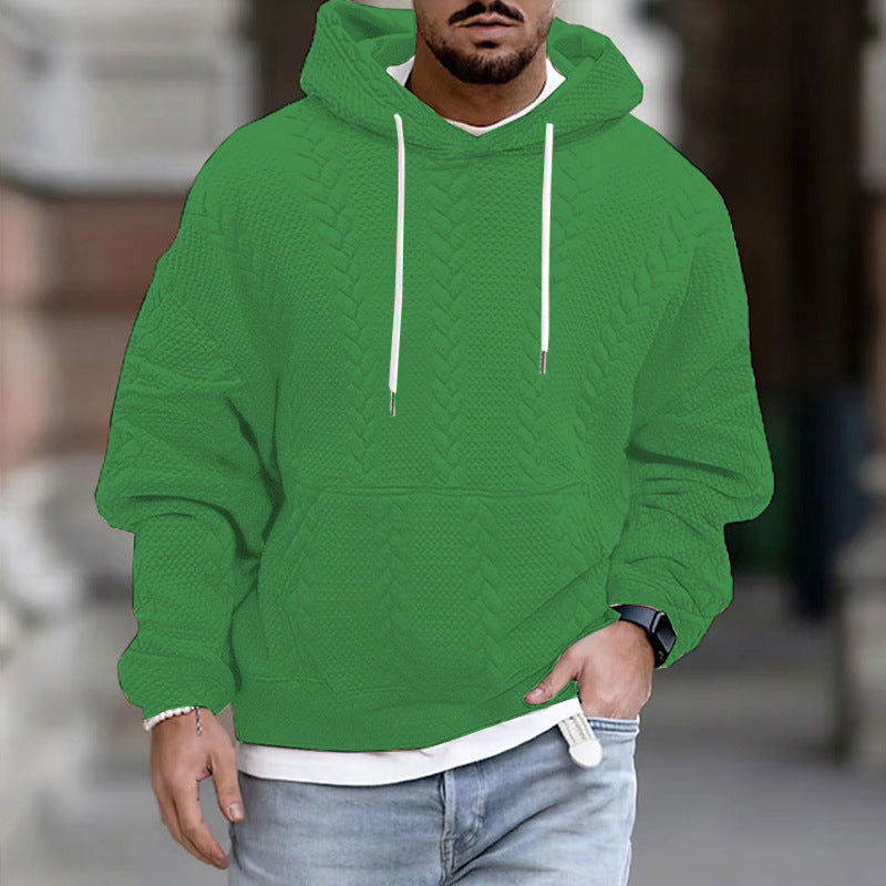 Herren Modischer Grobstrick Kapuzenpullover – Cavarno