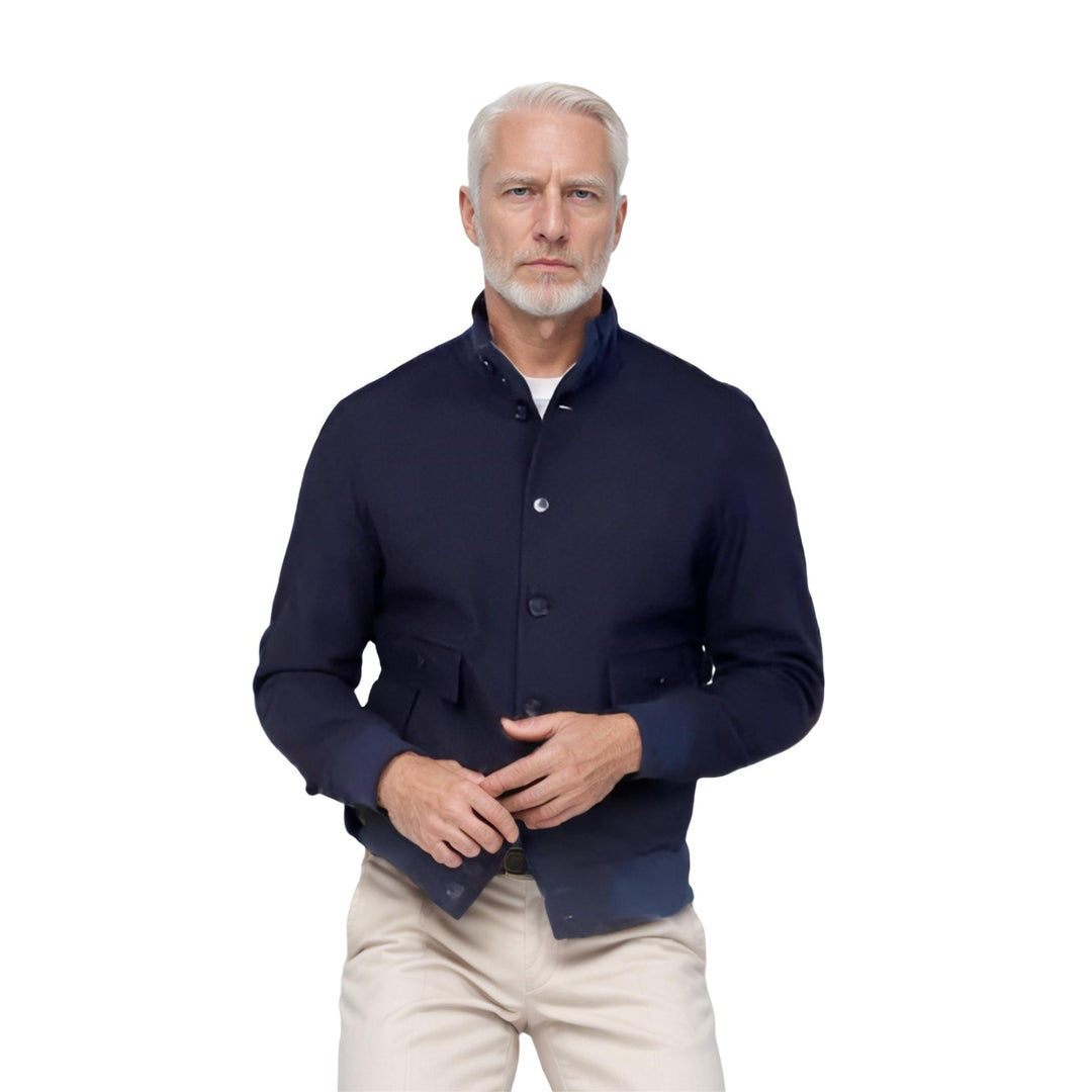 Herren beschichtete Freizeitjacke im sportlichen Stil mit praktischen Taschen Echoarchiv