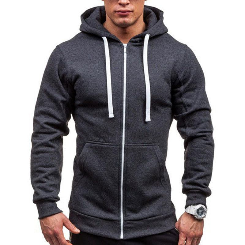 Herren sportlicher Sweatjacke mit durchgehendem Reißverschluss und praktischen Taschen Echoarchiv