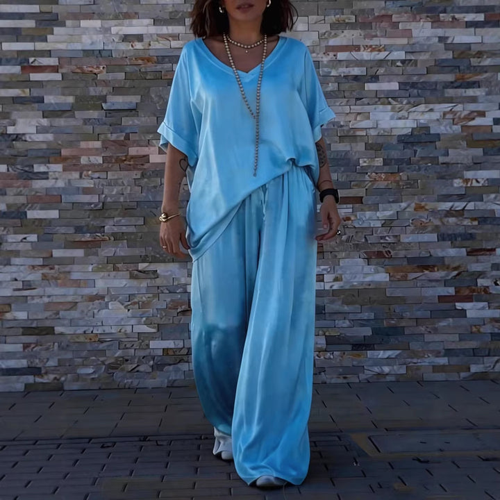 Damen Seidenähnliches Oversized-Set Echo Archiv