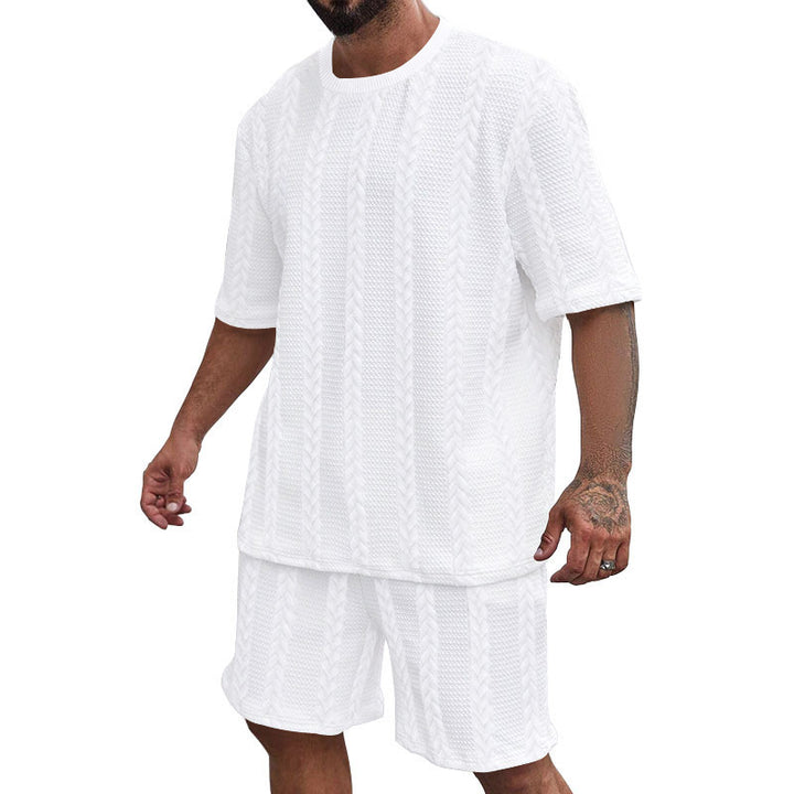 Herren lässiges Strick-Oberteil und Shorts Set Echoarchiv