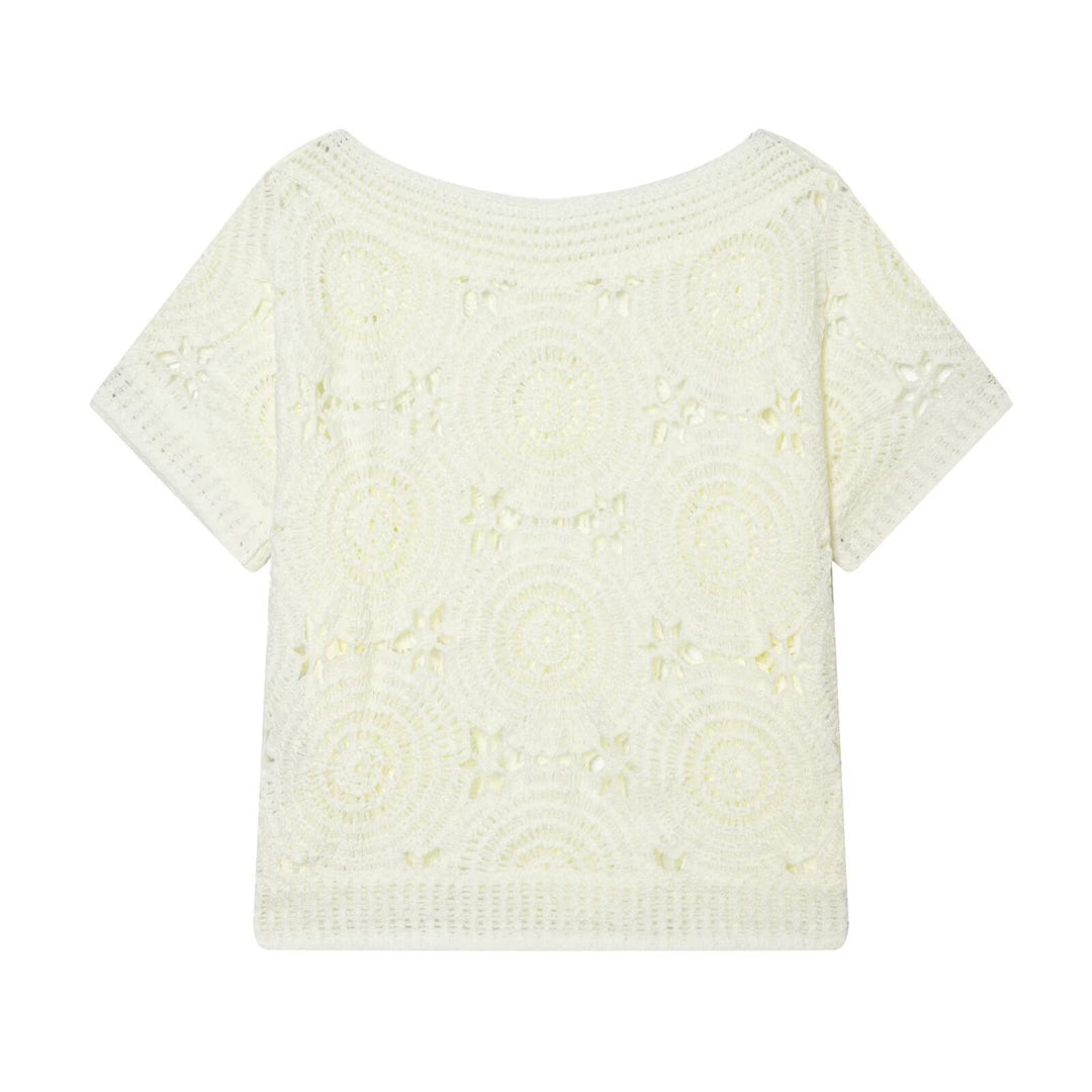 Damen Strickoberteil mit floralem Strukturmuster Echo Archiv