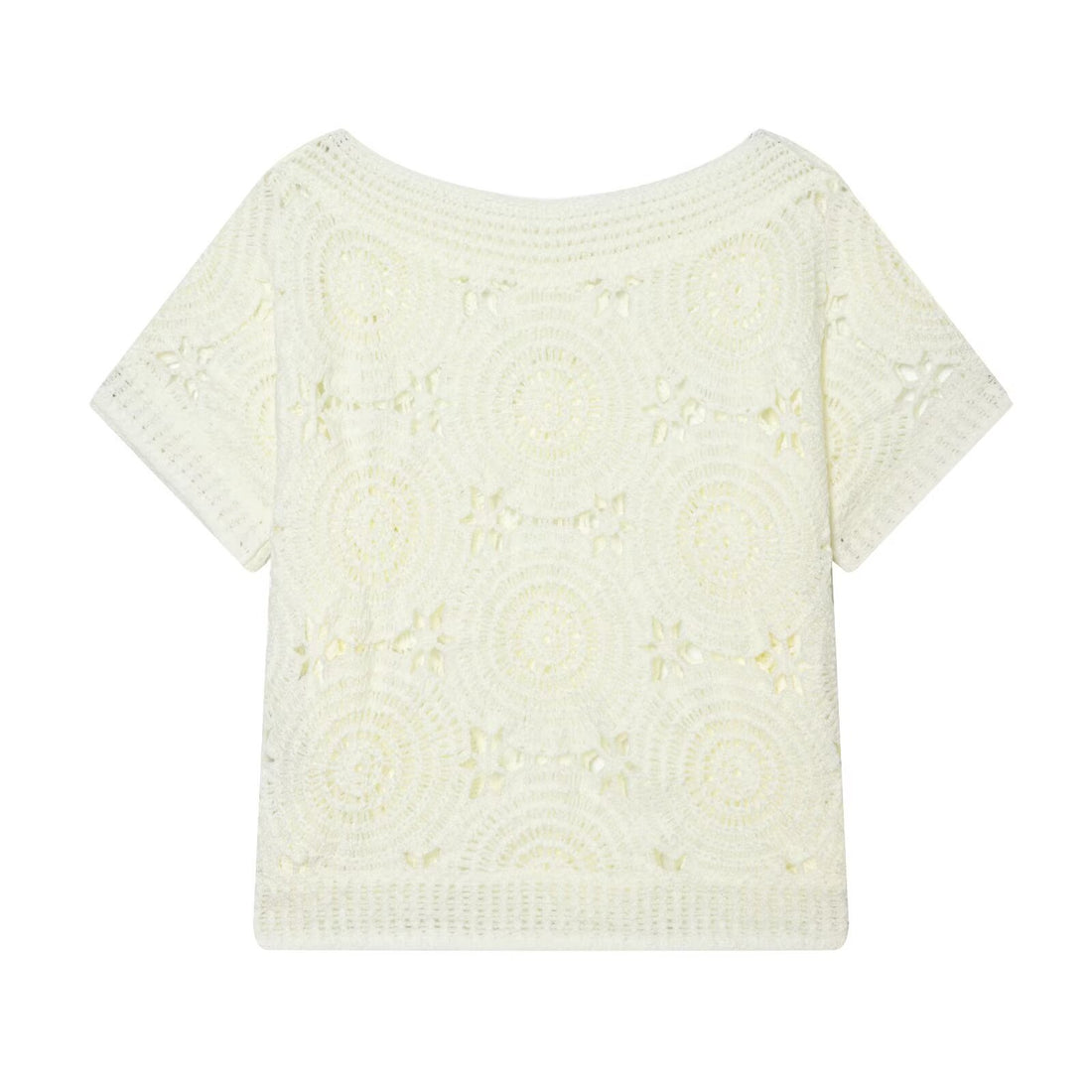 Damen Strickoberteil mit floralem Strukturmuster – Mavelle