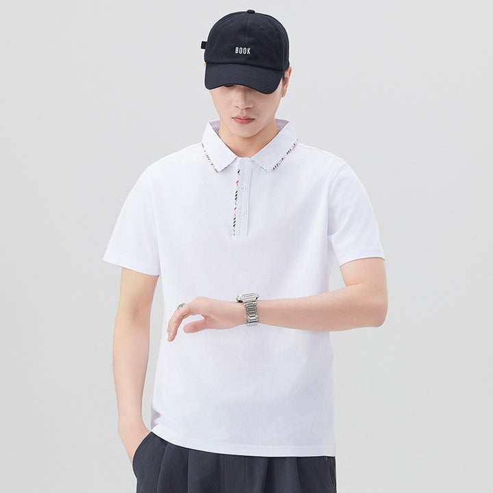 Herren Poloshirt mit modischem Kragen-Design Echoarchiv