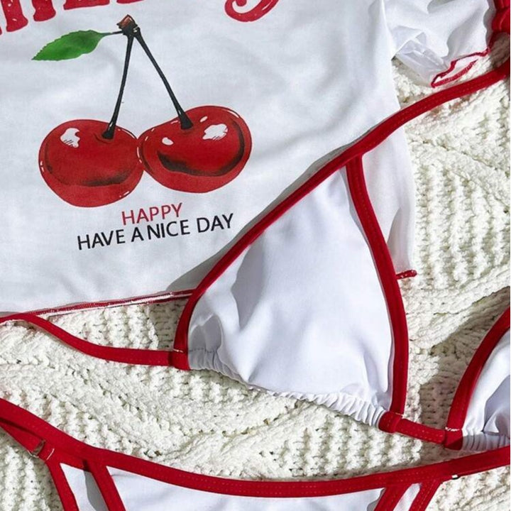 Damen Bikiniset mit kreativem Kirschen-Design Echo Archiv