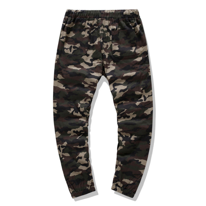 Herren Cargohose im modernen Camouflage-Design mit elastischem Bund Echoarchiv