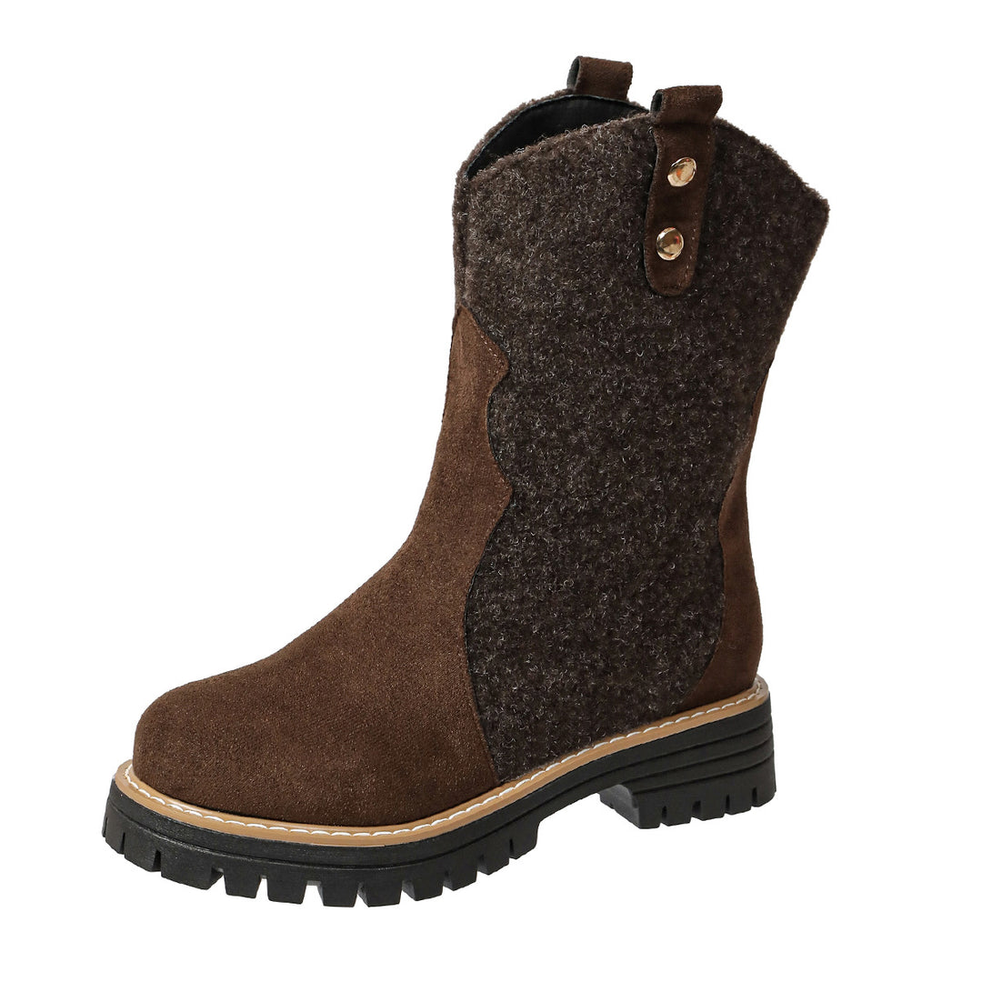 Damen Gemütliche Winterstiefel mit Fleece-Details Echo Archiv