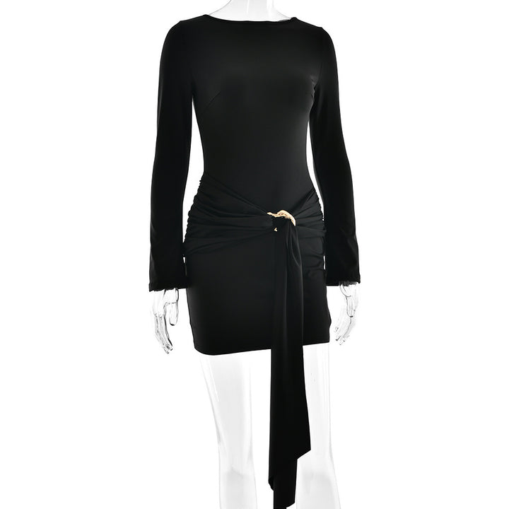 Damen Minikleid mit asymmetrischem Design und raffiniertem Taillengürtel Echo Archiv