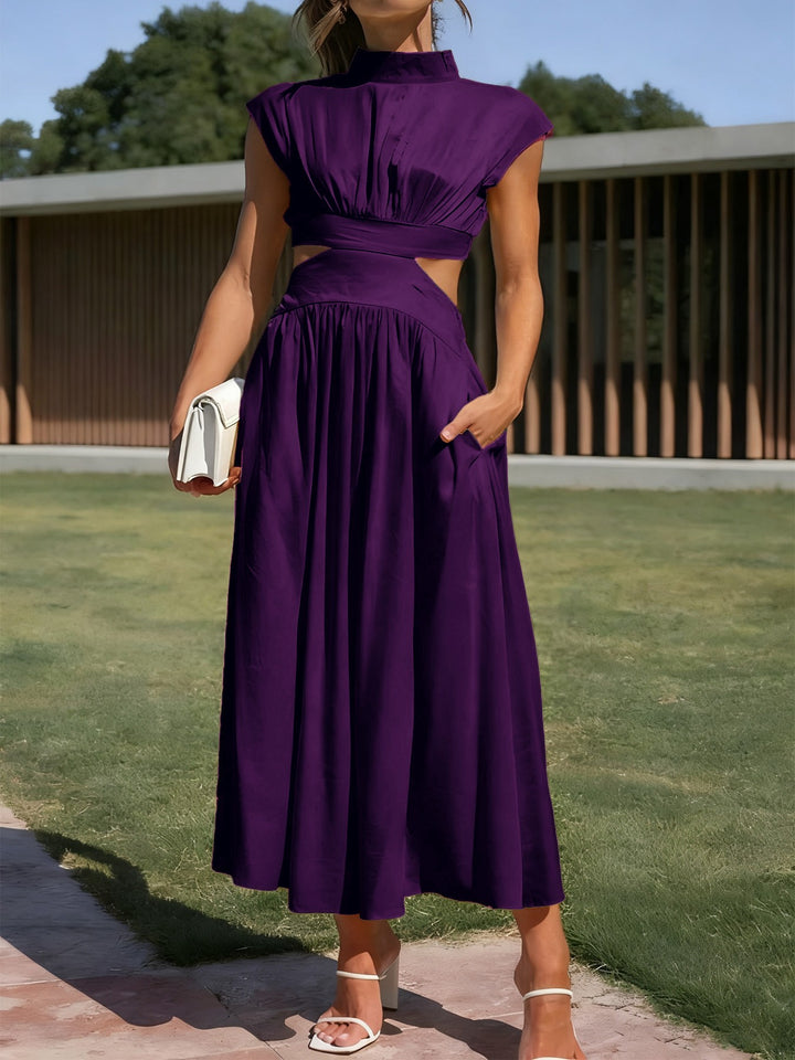 Damen Maxikleid mit elegantem Wickeldesign und raffiniertem Cut-Out Echo Archiv