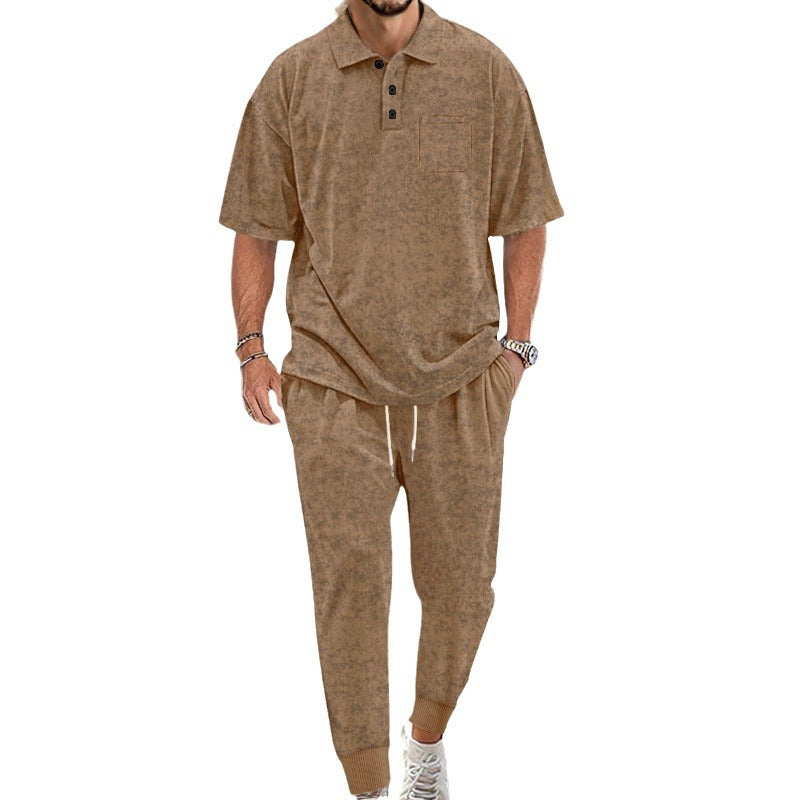 Herren lässiges Freizeit-Set aus weichem Material mit praktischem Kordelzug und elastischem Bund Echoarchiv