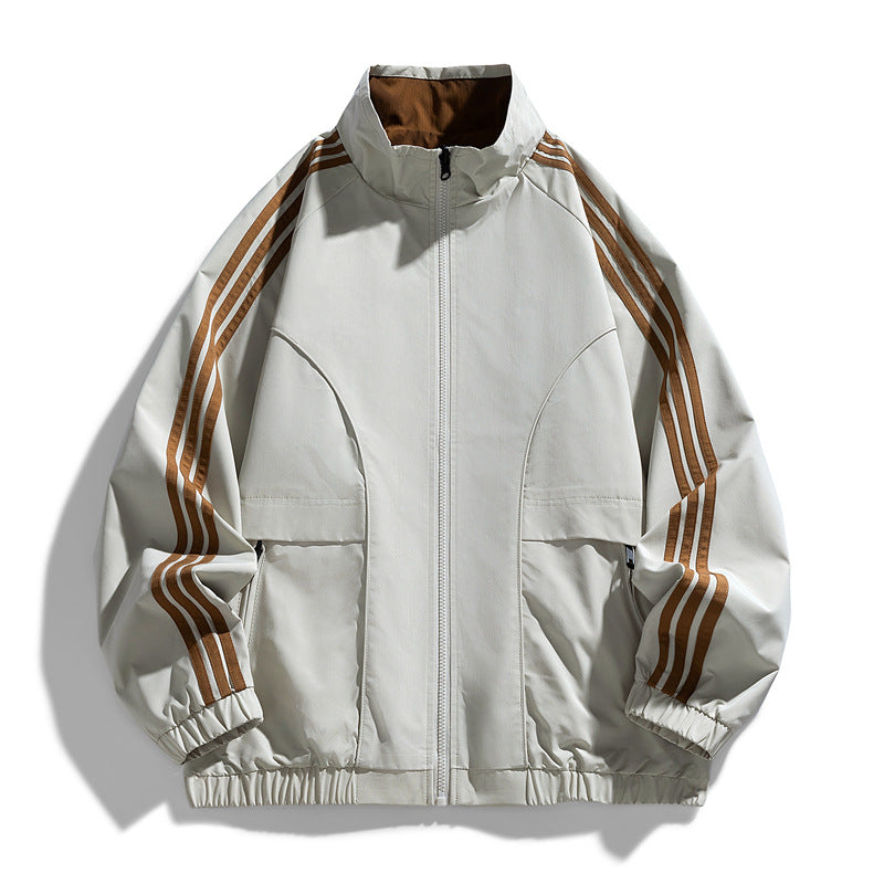 Herren Sportliche Übergangsjacke mit hohem Kragen und Reißverschlusstaschen Echo Archiv