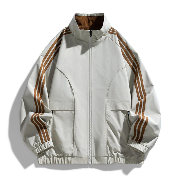 Herren Sportliche Übergangsjacke mit hohem Kragen und Reißverschlusstaschen Echo Archiv