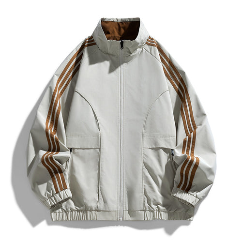 Herren Sportliche Übergangsjacke mit hohem Kragen und Reißverschlusstaschen Echo Archiv