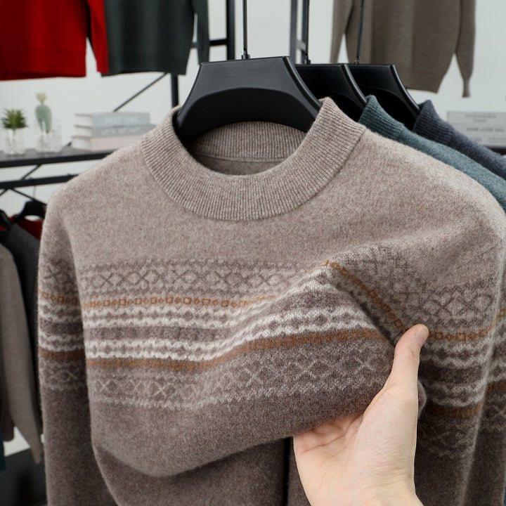 Herren Strickpullover mit kunstvollem Muster Echoarchiv