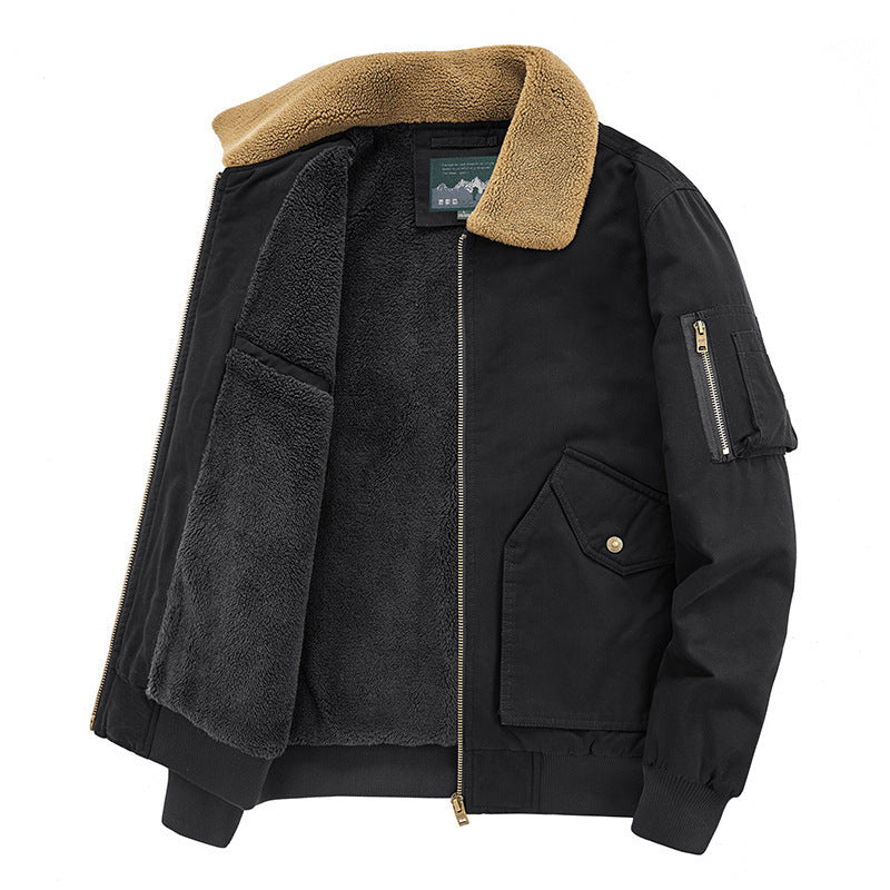 Herren Aviator-Blouson mit Sherpa-Kragen und Thermo-Teddyfutter Echoarchiv