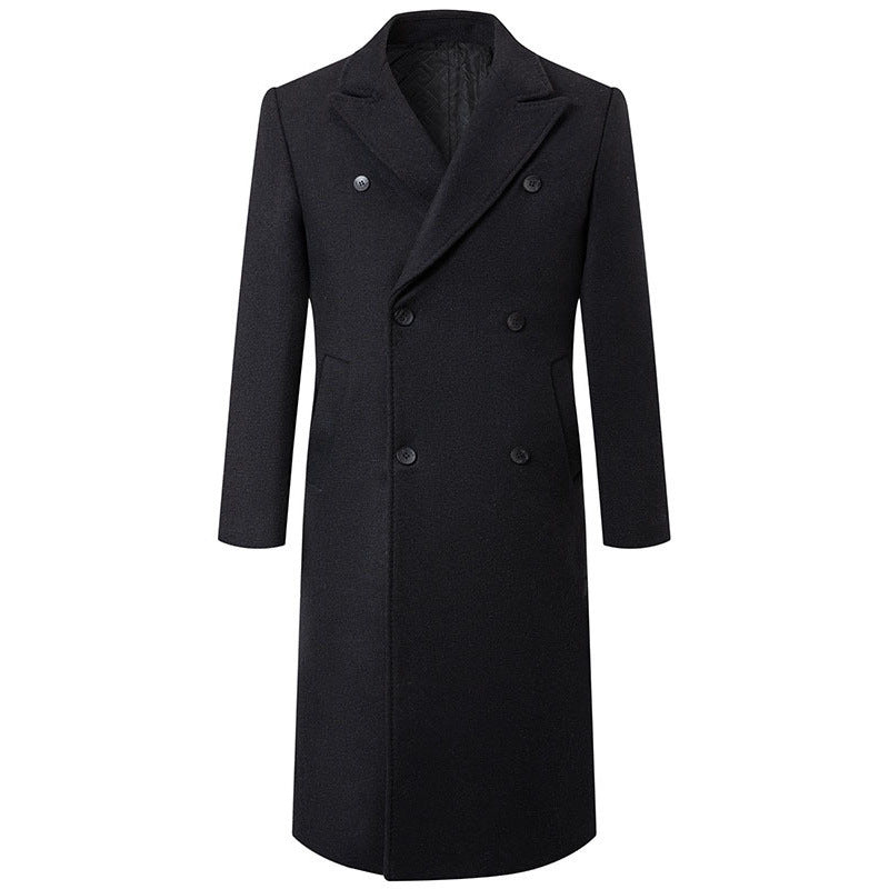Herren eleganter, schwerer Wollmantel Echoarchiv