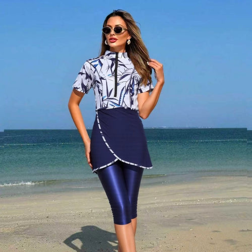 Damen sportlicher Zweiteiler mit langem Oberteil und figurschmeichelnden Leggings Echo Archiv